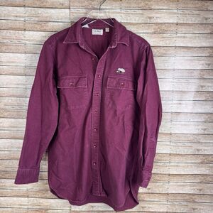 LL Bean 16 Tall Chamois Cloth Shirt Fly Fishing Long Sleeve Button Made in US